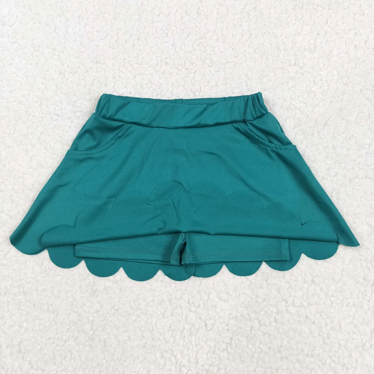 Wholesale Baby Girl Pockets Shorts Skirt Sports Toddler Athletic Breathable Clothing Kids Children Active Skort Green Clothes