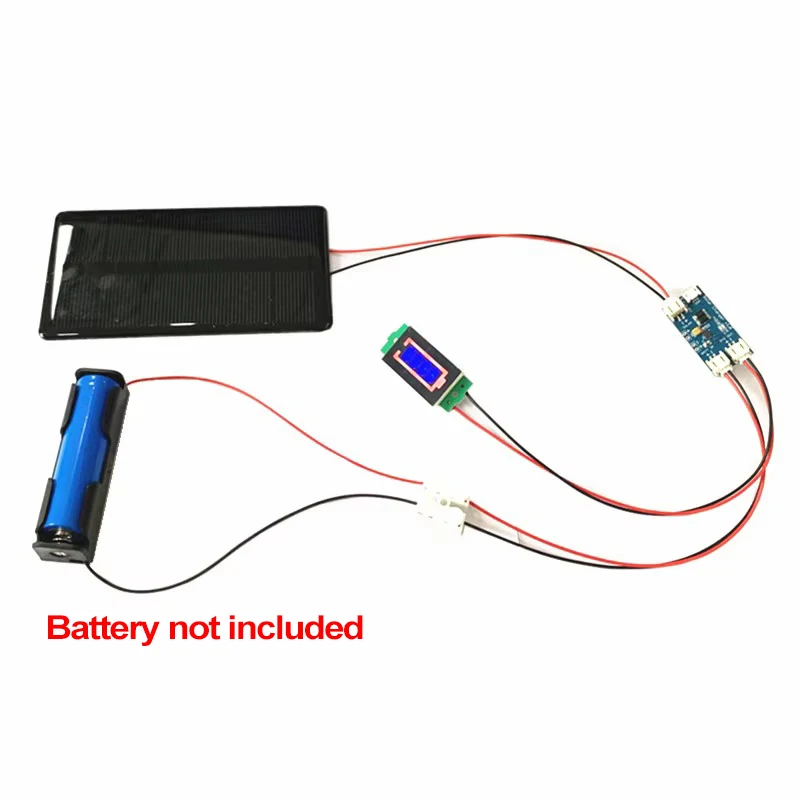 Mini 6V 210MA 1.25W Mono Solar Panel with Solar Charger CN3065 Cell Phone Charging DIY Kit with 1S Battery Holder /display