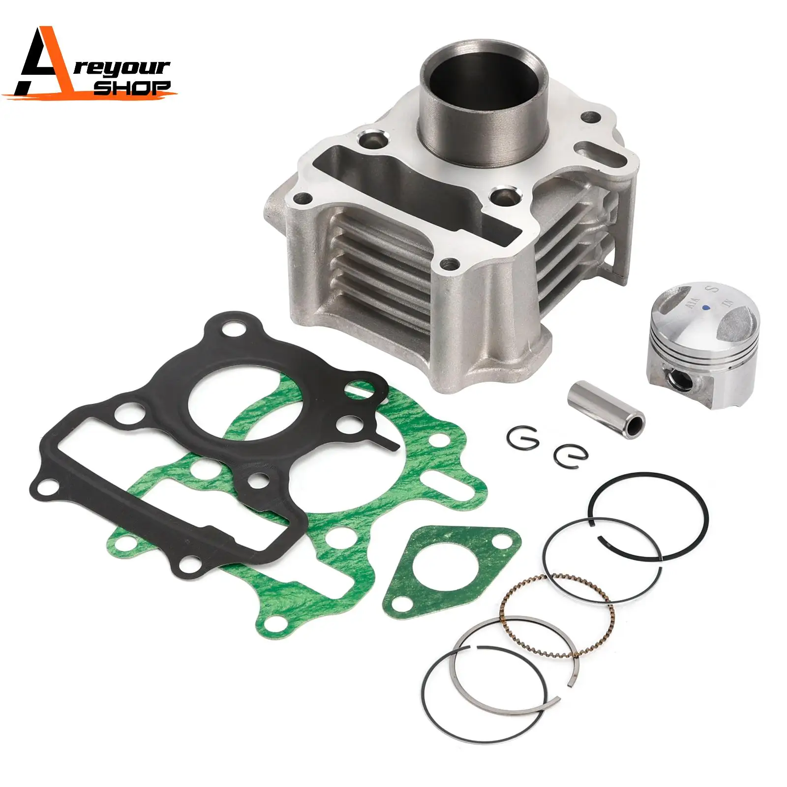 

Cylinder Piston Kit 50cc for Peugeot 50 Kisbee Speedfight 3 4 Vivacity Tweet 4T