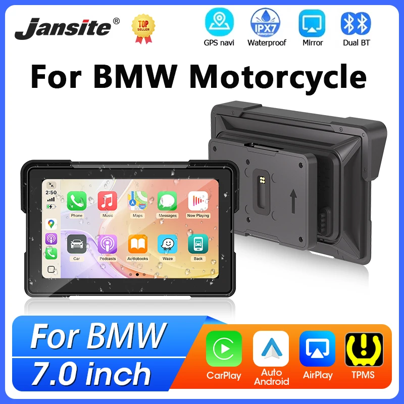 

7-дюймовый экран Carplay для BMW R1200GS ADV/R1250GS ADV/S1000XR, мотоциклетная навигационная система GPS, беспроводная связь, Android Auto, BT, IPX7, водонепроницаемый.