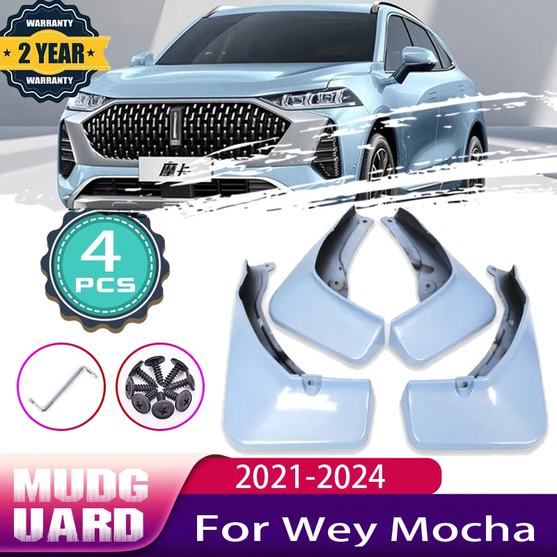 

Car Mud Flaps for Wey Mocha GWM Coffee 01 2021~2024 Mudguards Splash Guards Front Wheel Fender Baking Paint Mudflaps Accessories