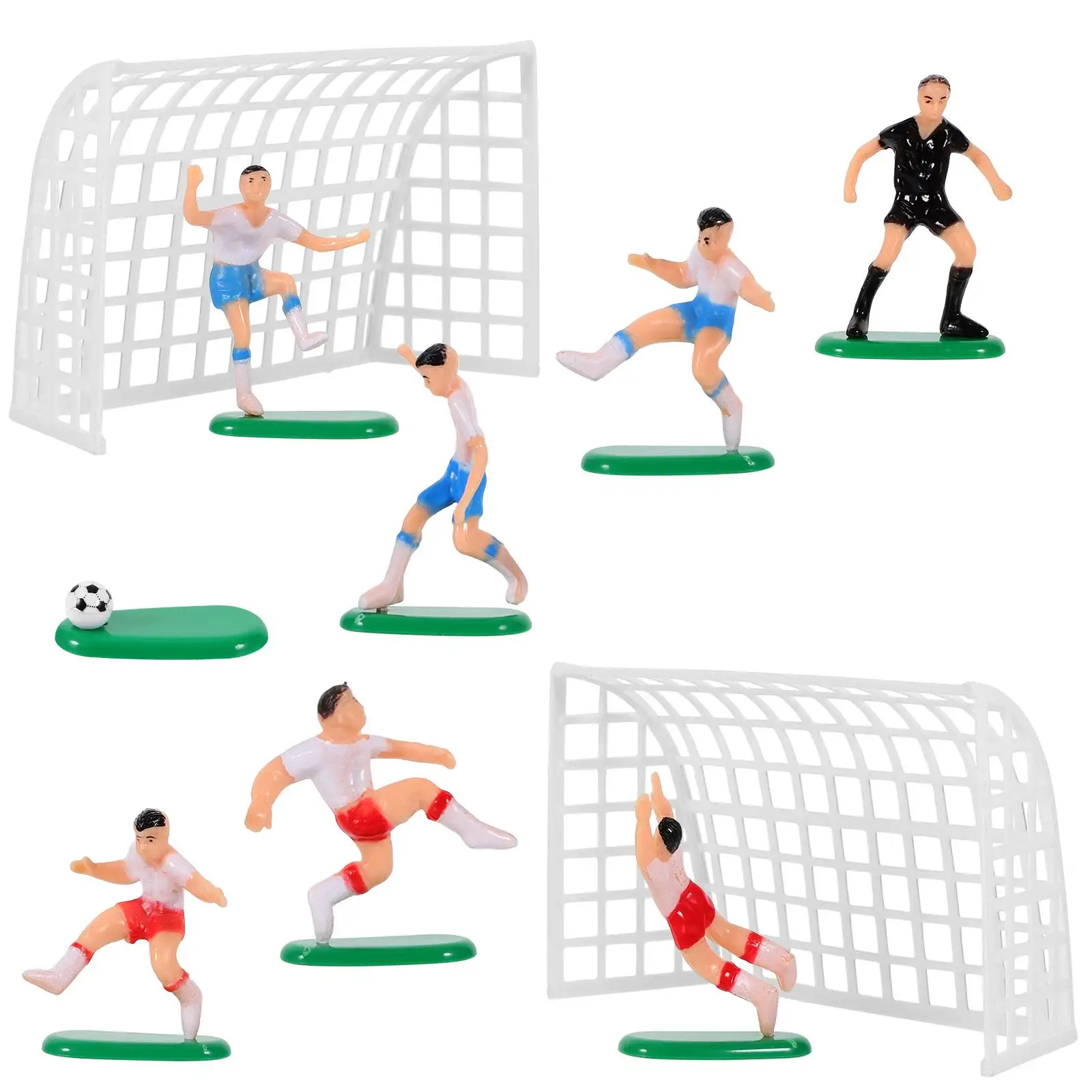 

10 Football Decorations Cake Decorative Props Cake Ornaments Kids Birthday Supplies Soccer Props Novelty Toppers