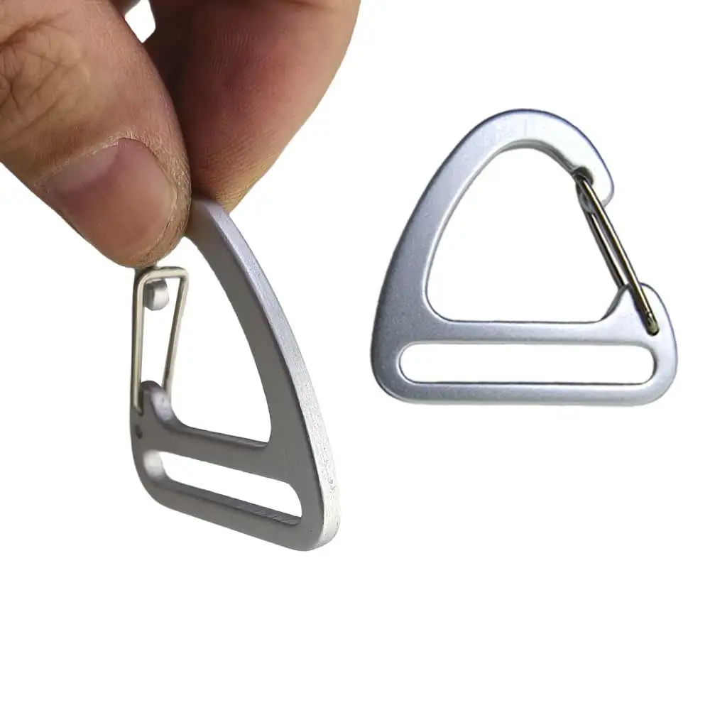 4pcs 25/32/38mm Aluminum Alloy Carabiner Triangle Clip Hook For Kayak Chair Webbing Strap Backpack Hanging Hardware