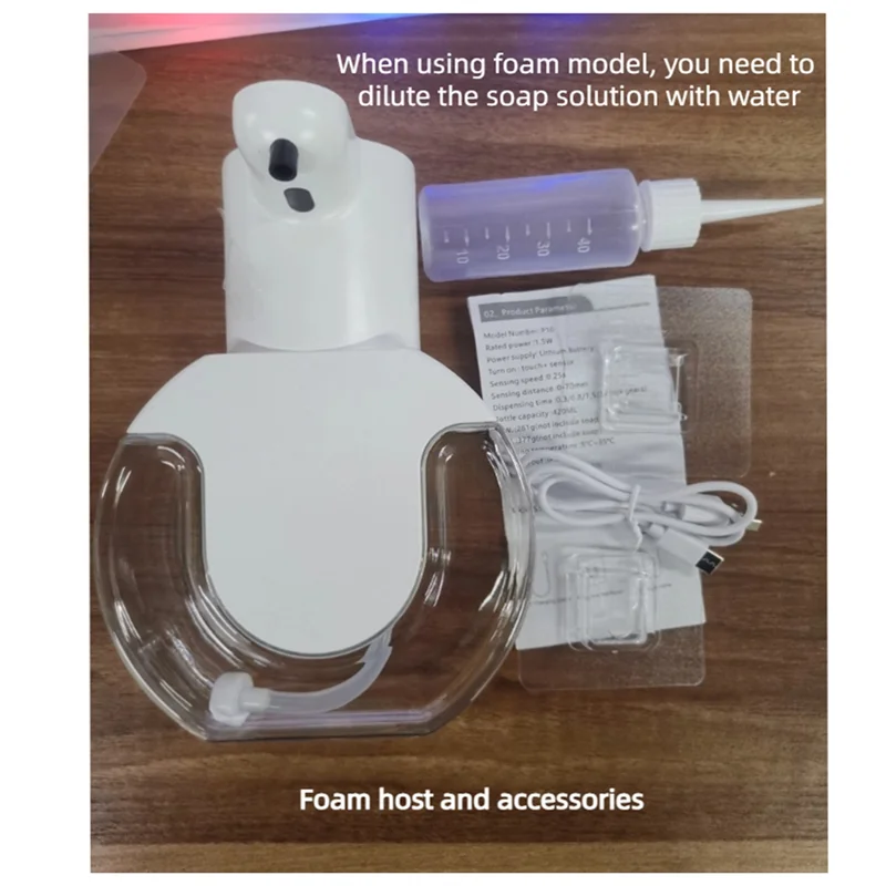 

A7THK-Умный дозатор мыла, 420 мл, бесконтактный датчик движения, устройство для мытья рук, настенный дозатор жидкого мыла