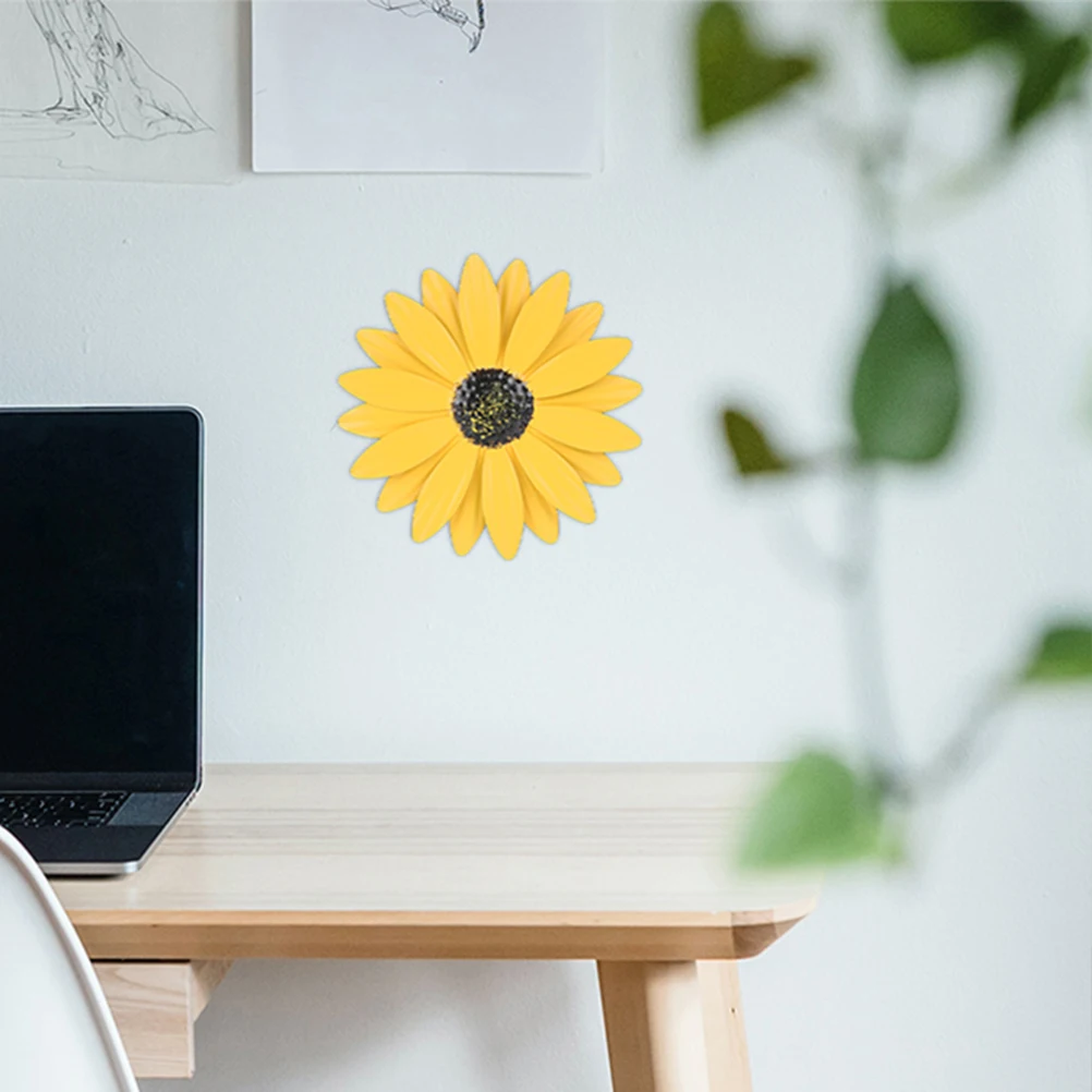 

Iron Daisy Wall Art Hanging Decor Flower Adornment Shaped Decorations Home Garden Balcony Bar Restaurant Living Room Beach House