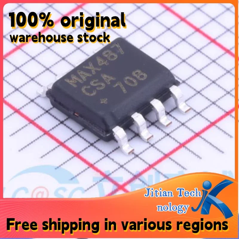 10PCS MAX487CSA MAX487CSA+T SOP8 100% original inventory High-Quality Electronic Component