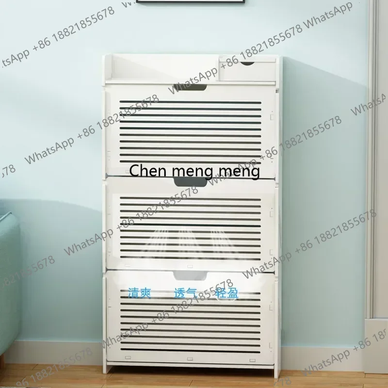 

White PVC Board Shoe Cabinet Shoe Rack Storage Organizer Portable Shoe Rack Organizer Cabinet For Slippers Entryway Living Room