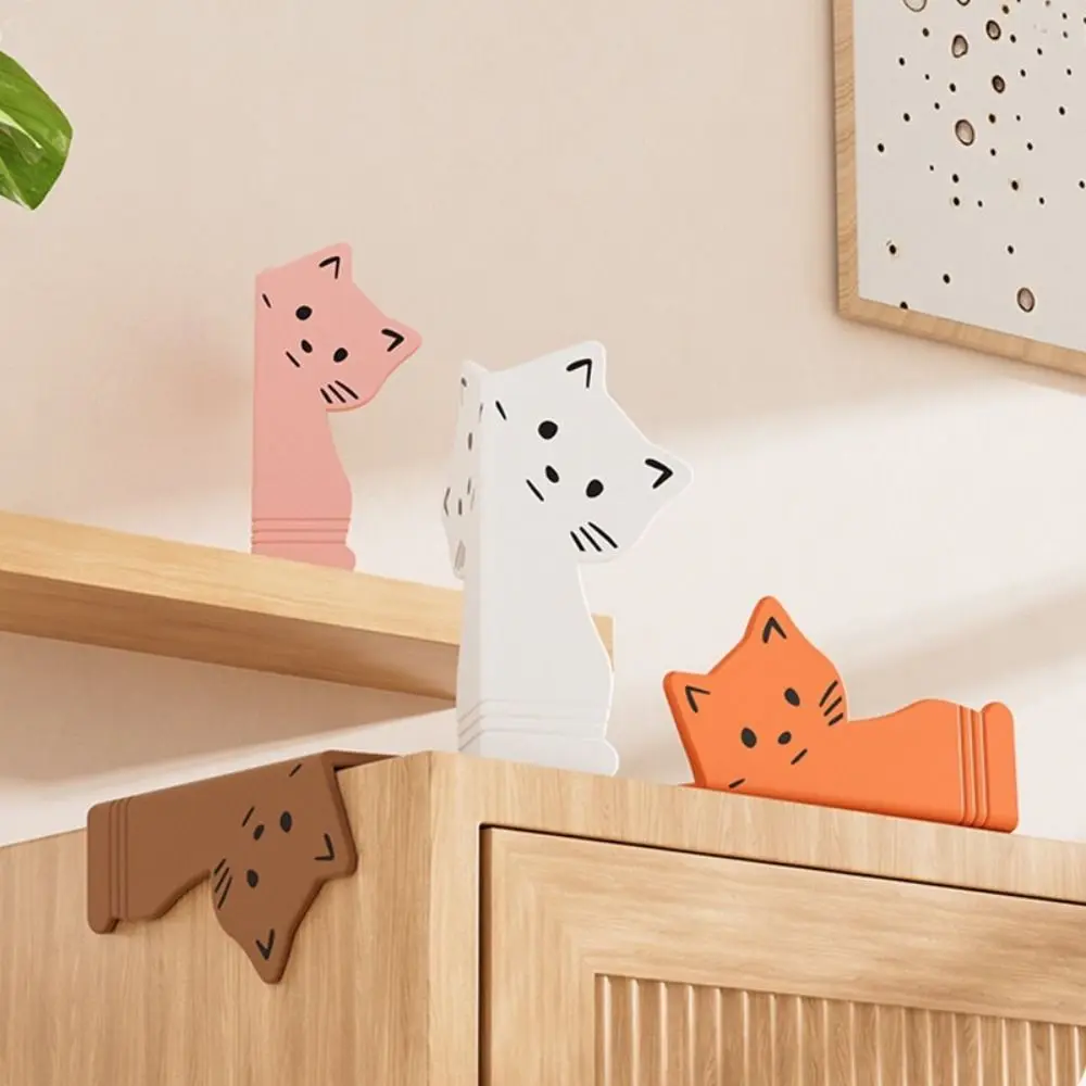 

Cat Shape Skirting Protect Strip Self Adhesive Baby Safety Silicone Collision Pad Soft Cartoon Wall Corner Protector Bedroom