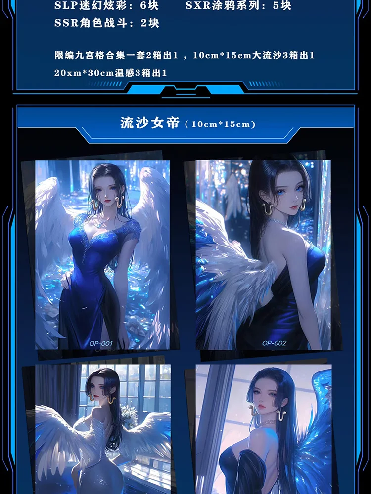 2024 Newest One Piece Sexy Goddess  Waifu Acrylic Collection Card Yamato Boa Robin Bikini Booster Box CCG ACG TCG Hobby Gift