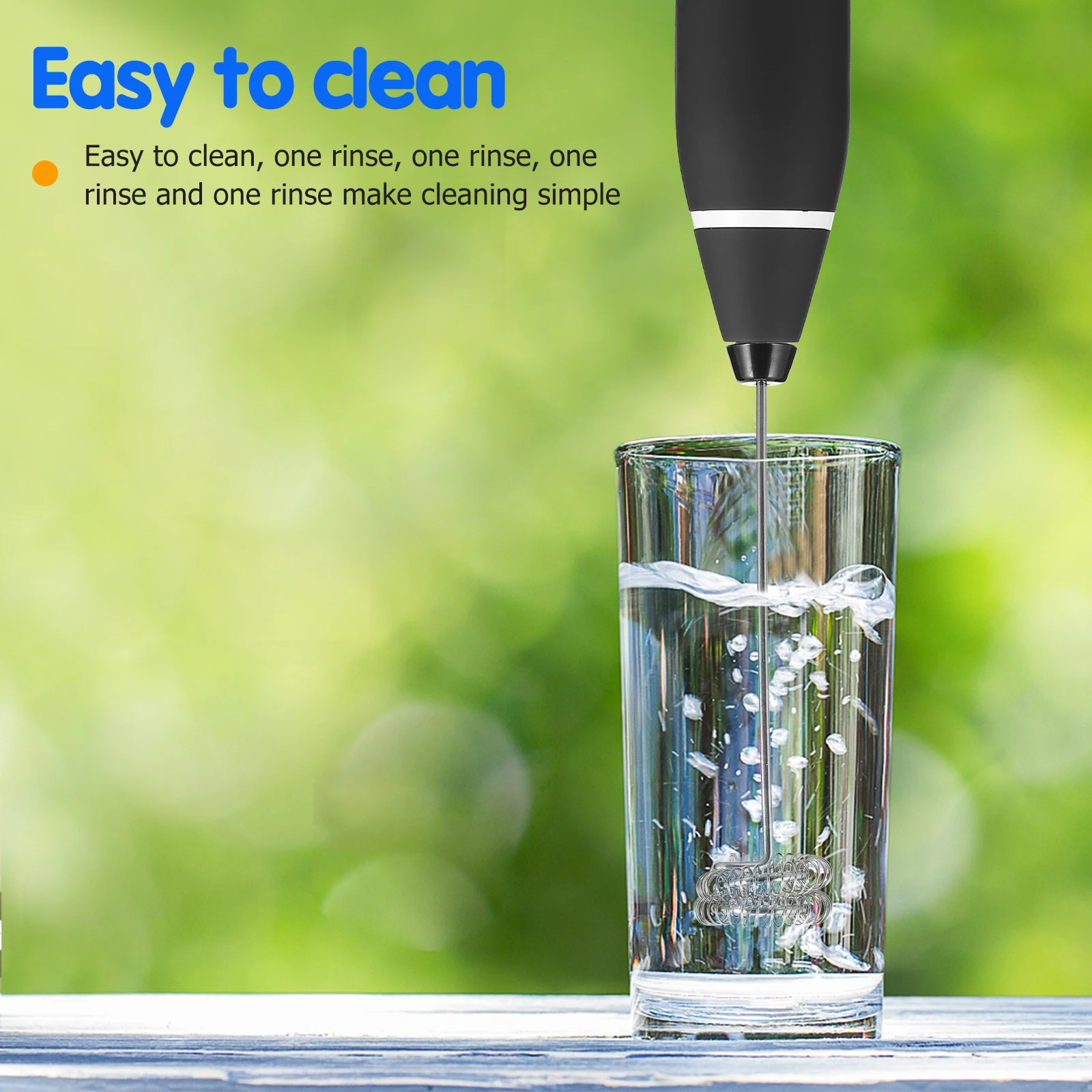 

Protein Powder Electric Frother Hand Mixer Bubble Maker Stainless Steel Handmixer