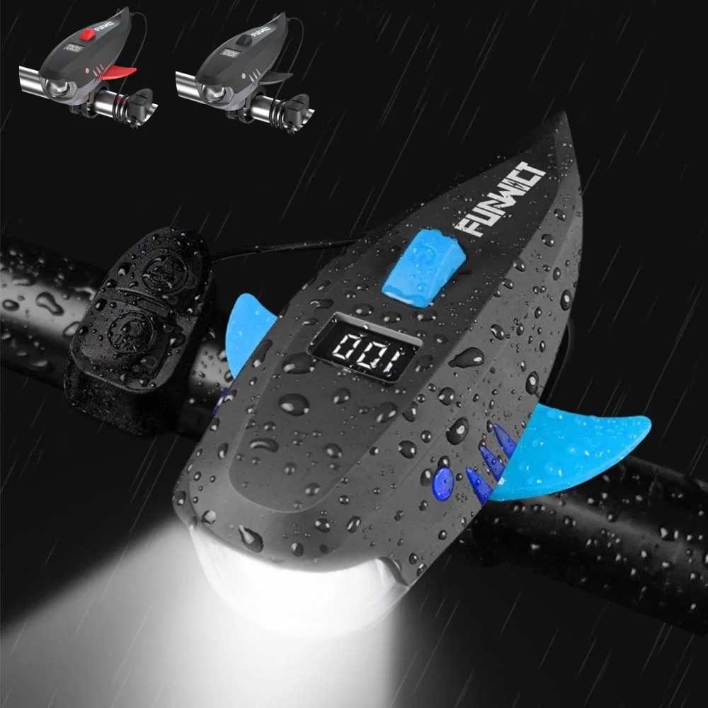 

2 IN1 Kids Bike Front Light Horn LED Flashlight Electric Bell Waterproof Bicycle Handlebar Light Night Safety Cycling Lamps