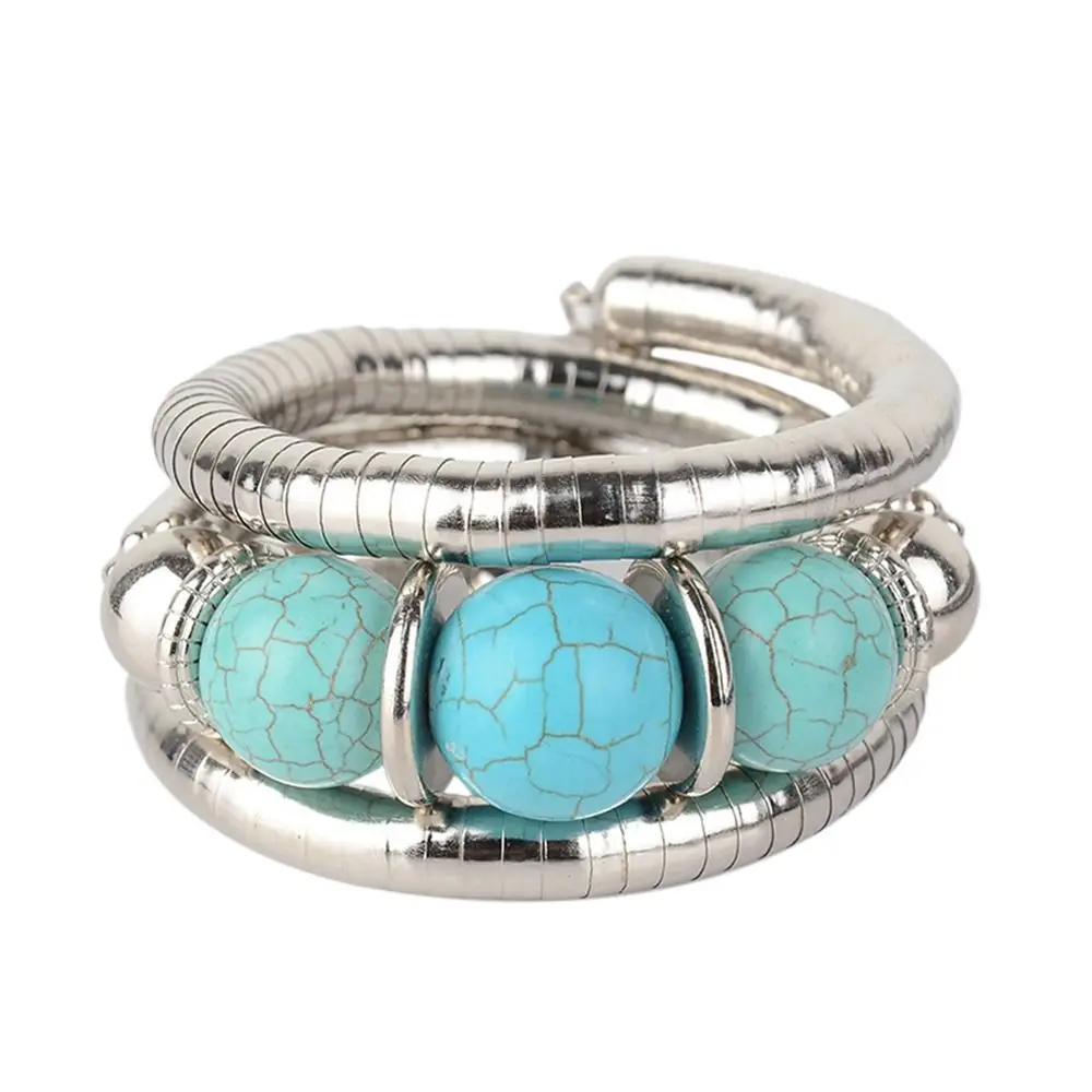 Новый браслет в виде змеи из сплава, многослойный браслет золотого цвета, серебряный цвет, трехслойный браслет в стиле панк, ювелирные аксессуары