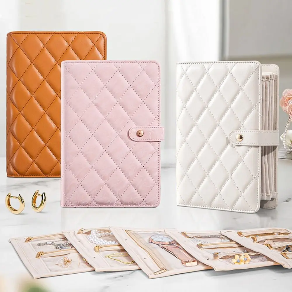 

Waterproof Jewelry Storage Book Partition Portable Necklace Binder Detachable Loose Leaf Necklace Binder Display Box Display