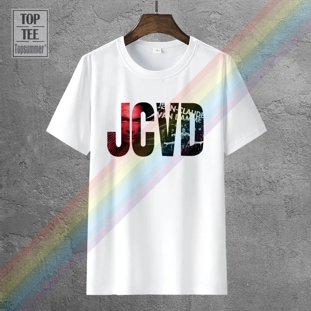 Jcvd Logo Jean Claude Van Damme White T Shirt Top Mens And Kids Sizes Tee Tops Streetwear Pride T Shirt Men Free Shipping