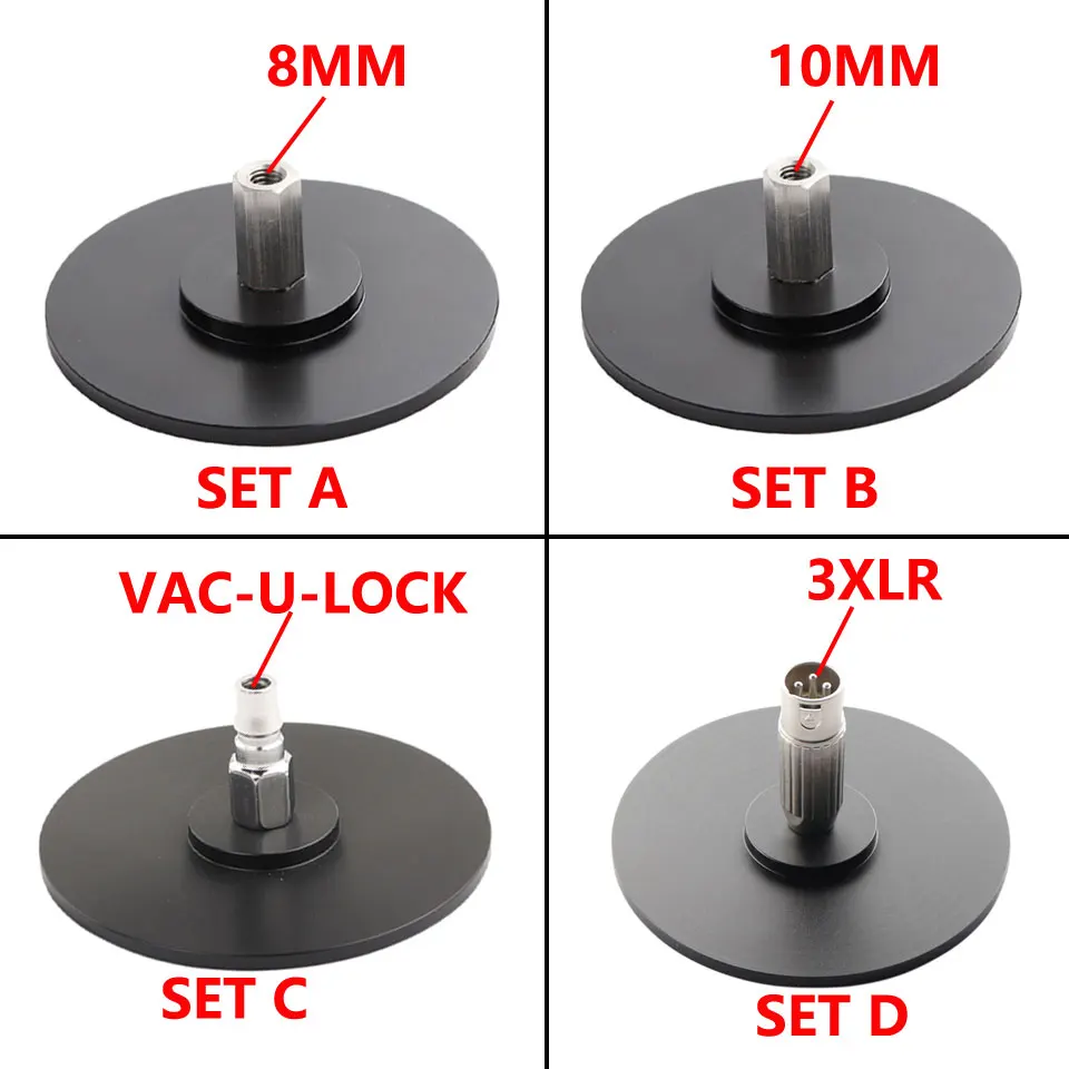 Black Suction Cup Adapter for Telescopic Linear Actuator with M8 M10 Connector, Machine Device Attachments