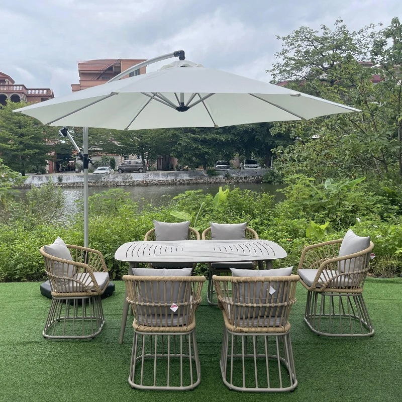 

Customizable Outdoor Leisure Simple Furniture Hotel Villa Rattan Tables and Chairs