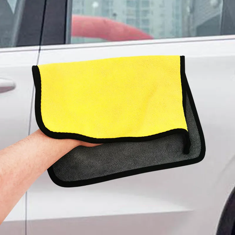 30x60CM Car Wash Microfiber Towel Car Cleaning Drying Cloth Hemming Car Care Cloth Detailing Car Wash Towel For Toyota