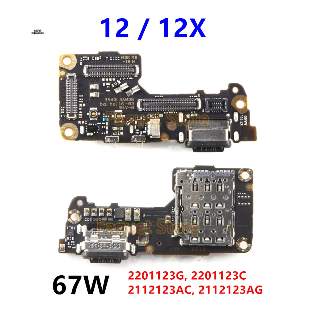 

For Xiaomi 12 12X 67W Fast Board USB Type-C 2.0 Charger Port Jack Dock Connector Charging Board Flex Cable