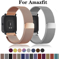 20mm/22mm Milanese band For Amazfit GTS/4/2/2e/3/GTS2 Mini/GTR 47mm/GTR2/4/3/Pro stratos Metal Watch Bracelet Amazfit bip strap