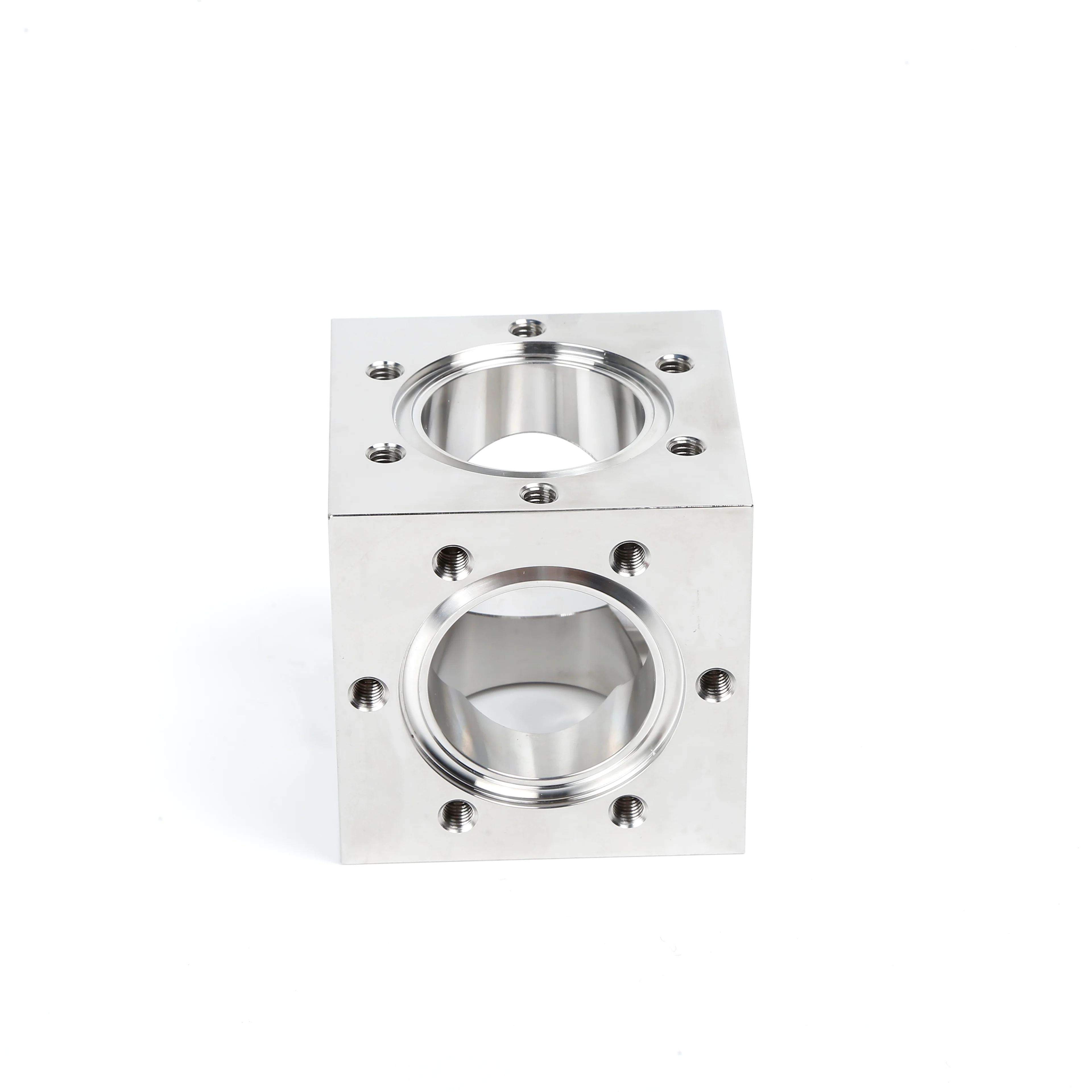 UHV SS304 Stainless Steel CF16/CF35/CF50/CF63 Cube Chambers CF 6-Way Cube In stock CF vacuum Cubes Liutong 6-way Vacuum Chambers