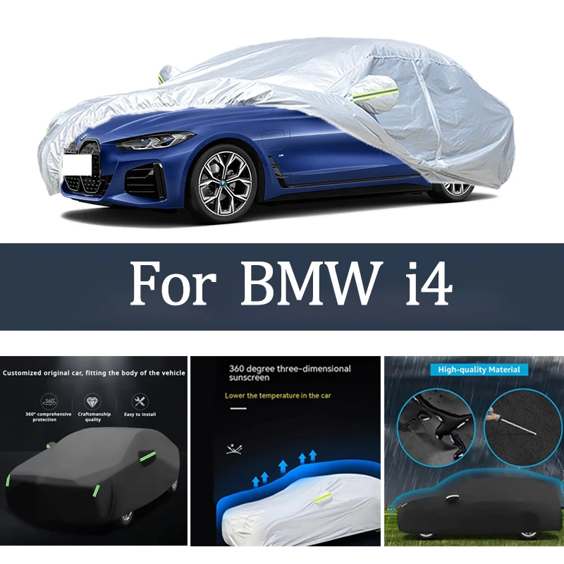 

For BMW I4 EDrive 40 G26 Car Cover Outdoor Protection Covers Snow Sunshade Waterproof Dustproof Exterior UV Car Accessories Auto