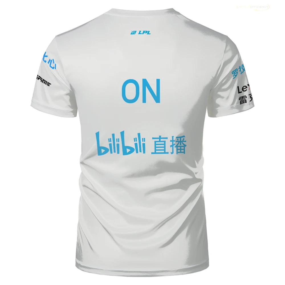 2024 League Of Legends BLG Uniform Jersey E-sports T Shirts LPL Fans ESports Game Support T-shirts Unisex Short Sleeve Tops Tee