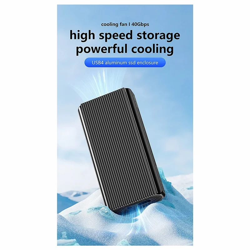 

Well Made-USB 4.0 40Gbps M.2 Nvme SSD Enclosure For Thunderbolt 4/3 USB 3.2/3.1/3.0 ASM2464 External Hard Drive Case For PC