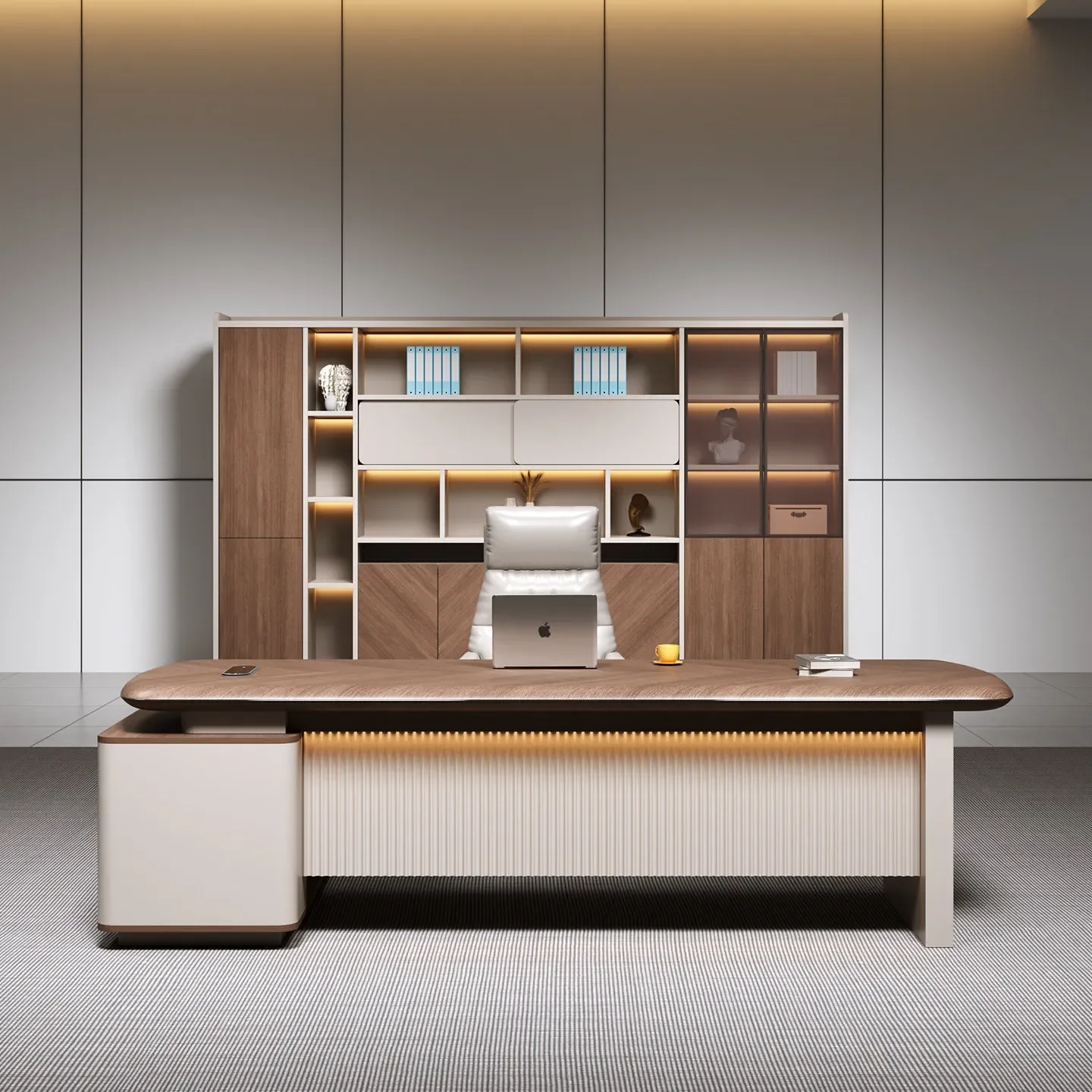 y9.1- boss desk light luxury high sense blister desktop simple modern manager desk