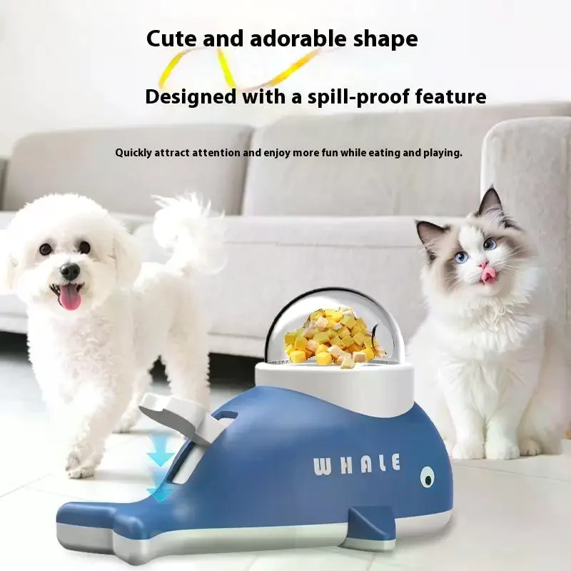 الكرتون الحوت كلب القط المغذية التلقائية المضادة للانزلاق قاعدة تجميد المجففة قاذفة الحيوانات الأليفة التدريب التفاعلي موزع الغذاء اللعب #1