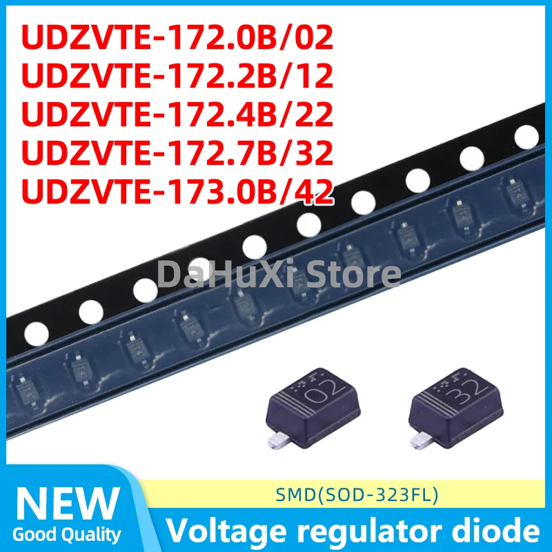 20PCS UDZVTE-172.0B 02 UDZVTE-172.2B 12 UDZVTE-172.4B 22 UDZVTE-172.7B 32 UDZVTE-173.0B 42 SOD-323FL Voltage regulator diode