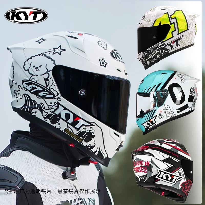 Casco moto KYT Upgrade Certificazione ECE Casco moto professionale Capacete Casco integrale Track Racing Cascocascospara Moto