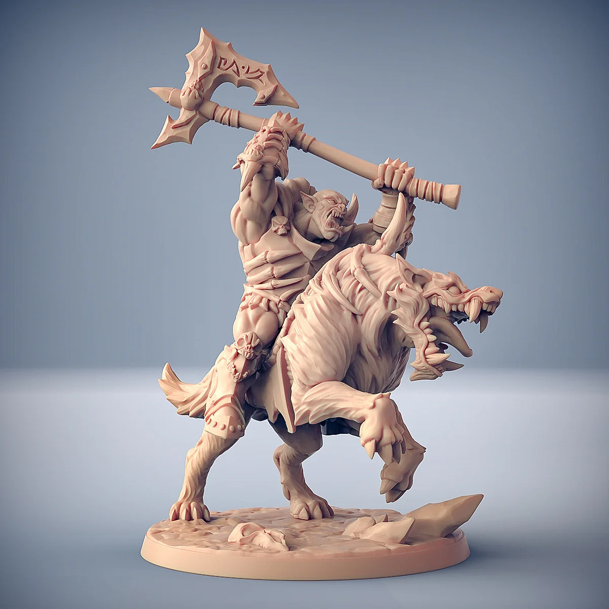 โมเดลด้วยกล้องจุลทรรศน์พิมพ์ลาย3D, โมเดลนักรบอัศวินหมาป่า Paladin barbarian และการต่อสู้