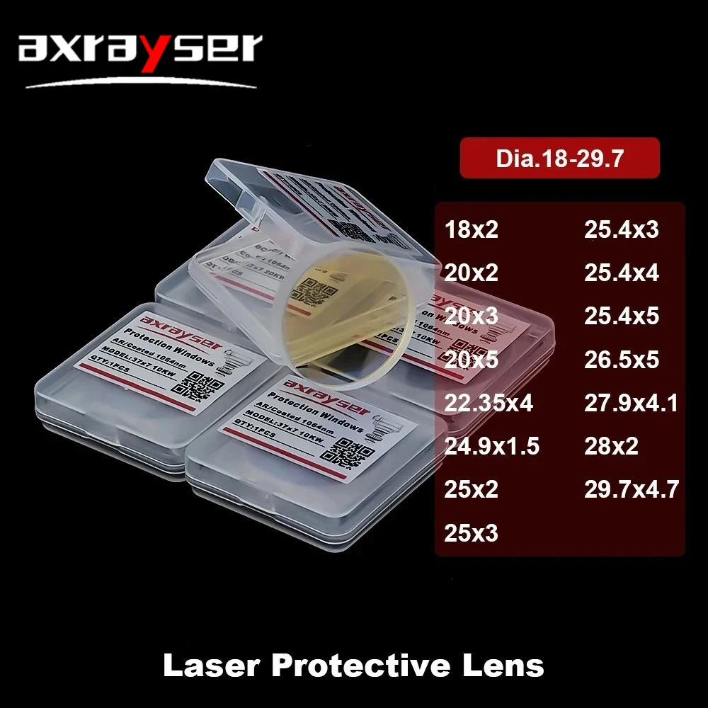 

Laser Cutting Protective Windows 24.9x1.5 27.9x4.1 Laser Protection Lens for WSX Raytools Precitec Laser Cutting Head