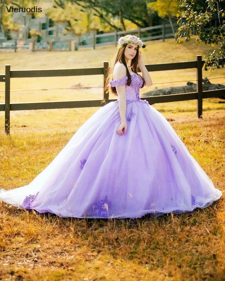 

Фиолетовое бальное платье Quinceanera, платья 2021, милое, расшитое бисером, каскадными оборками, золотыми бусинами, милое платье Quinceanera 15 16