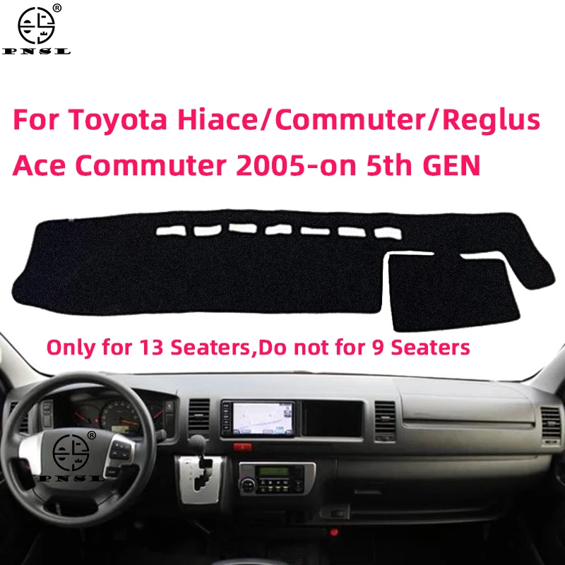 For Toyota Hiace Commuter REGIUS ACE COMMUTER 2005-ON 2015 2016 2017 2018 Car Dashboard Cover pat Dash Board Mat Carpet Dashmat