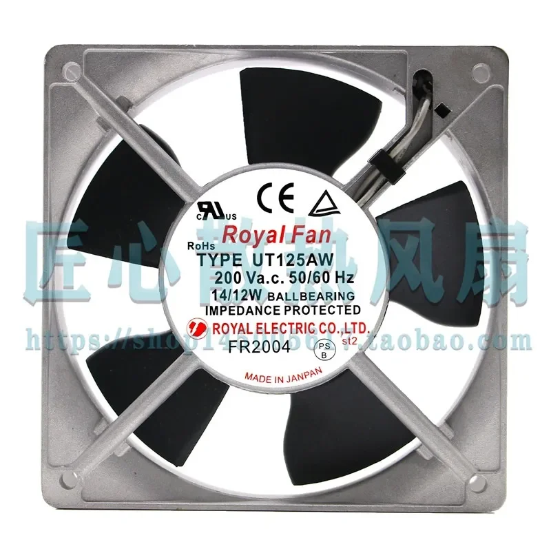New Genuine Japanese Royal Fan UT125AW for 120 x 120 x 25 mm 200 V 14 W 12 W Cooling Fan