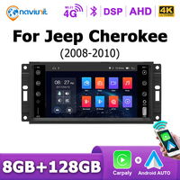 7' Wireless Carplay Android 14 Auto For Jeep Cherokee Compass Commander Wrangler 300C Dodge Caliber Liberty Car Radio Multimedia