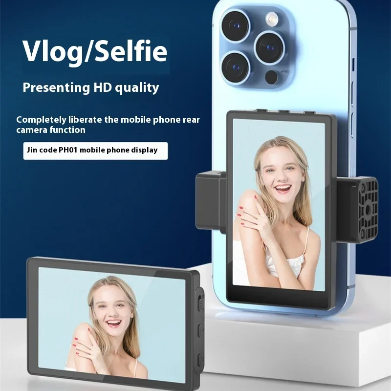 

Mobile phone selfie display mirror Wireless Connection screen display Real-time Mirroring Phone Vlog Selfie Monitor Screen