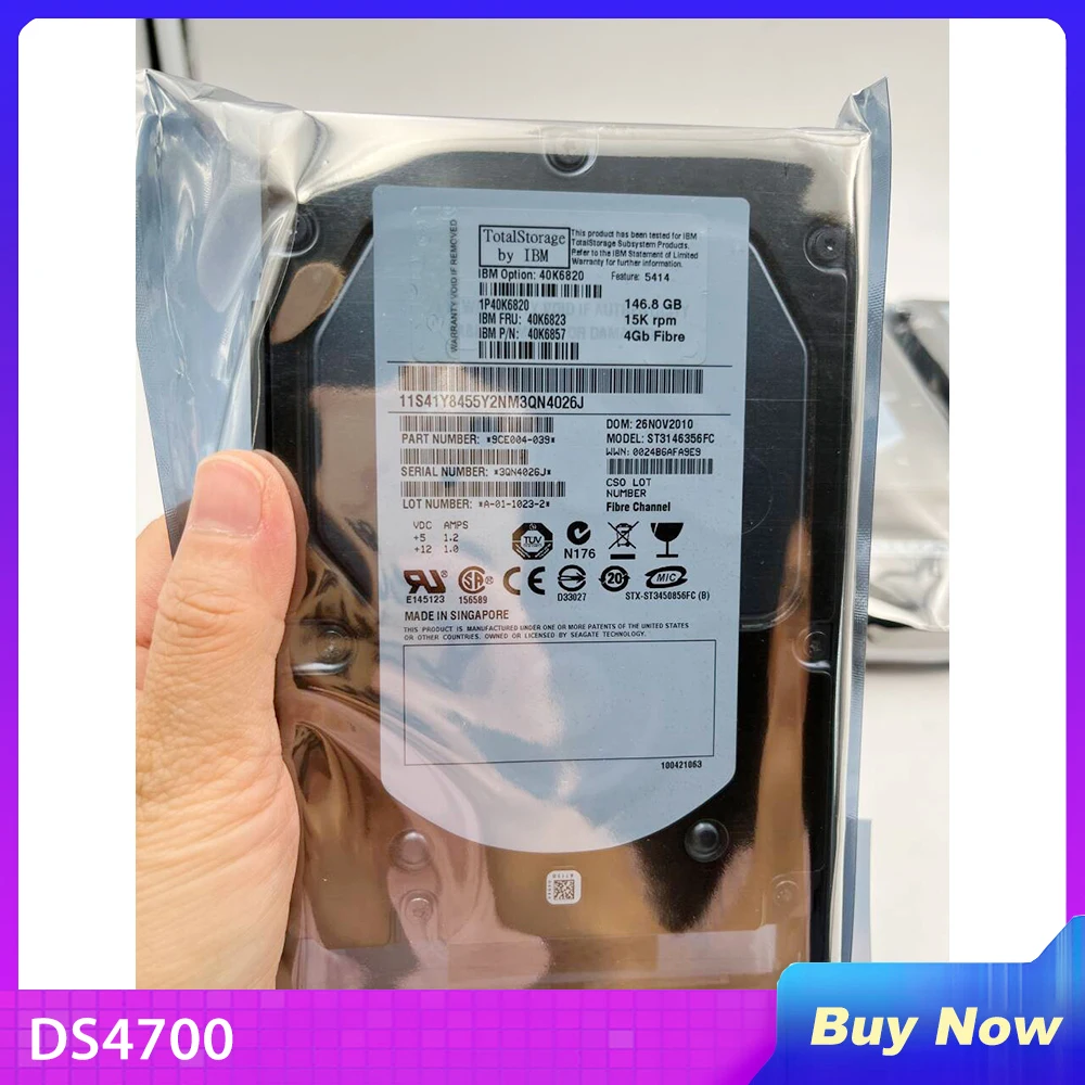 

40K6820 40k6823 5414 For IBM 146GB 15K 4GB FC Server Hard Disk DS4700