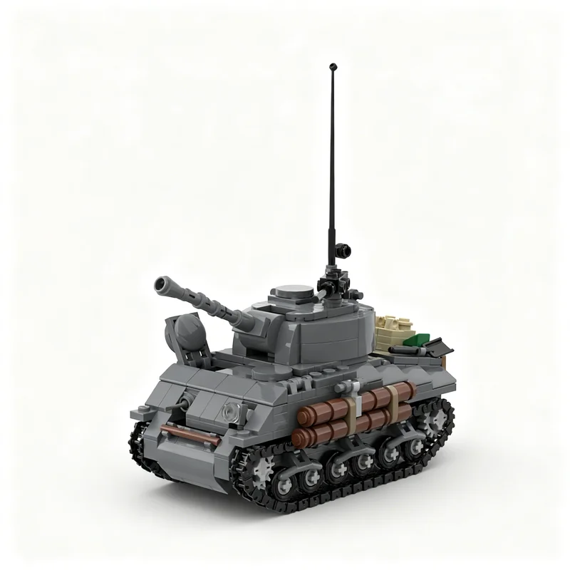 511pcs MOC Sherman Fury WWII Creator Designer Sets Model Building Blocks Architecture Christmas Gift Idea Brick Toys Birthday
