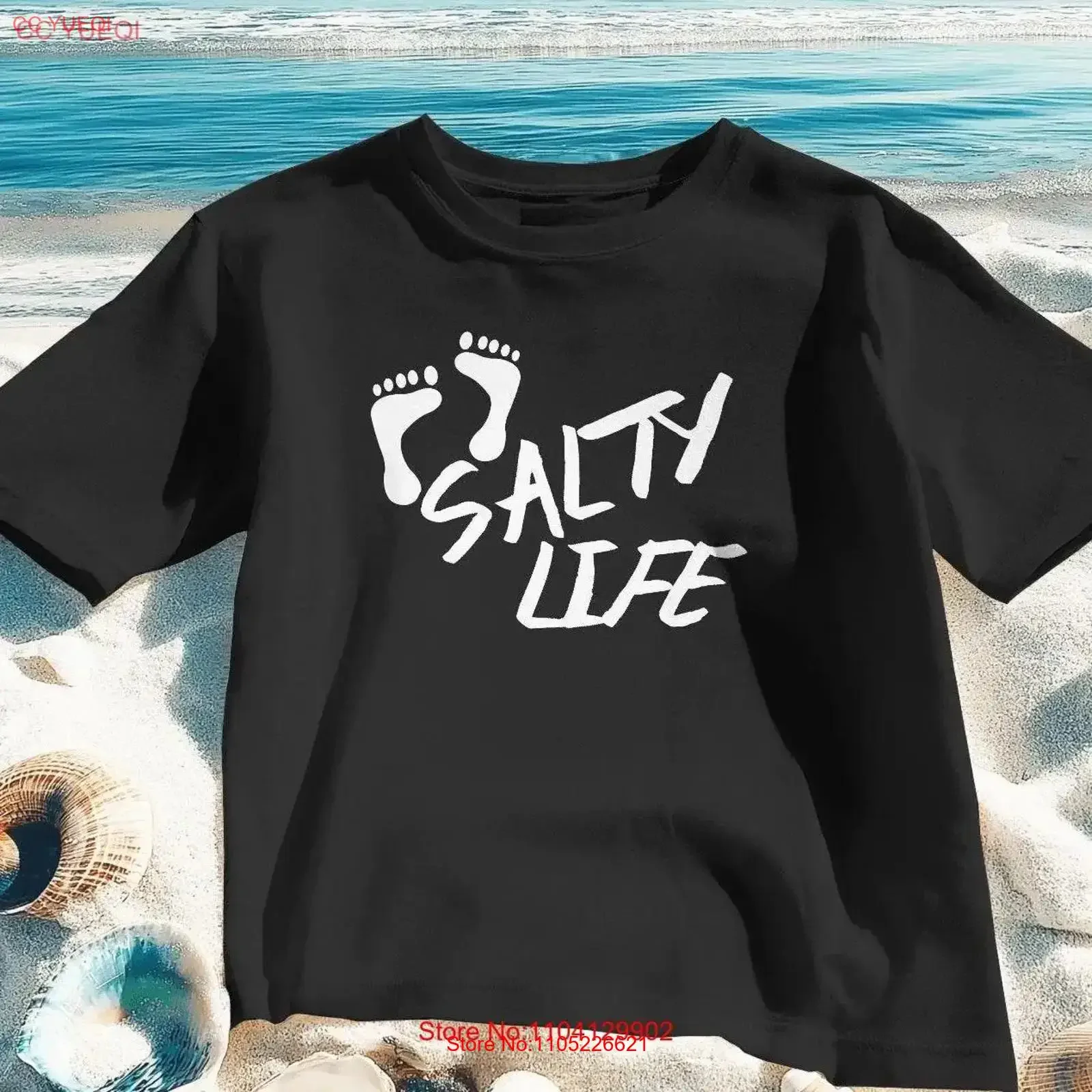 Salty Life T Shirt Beach Peace by the Sea Island Time No Worries vintage Washed homme Casual Unisex graphic Stretched Slightly