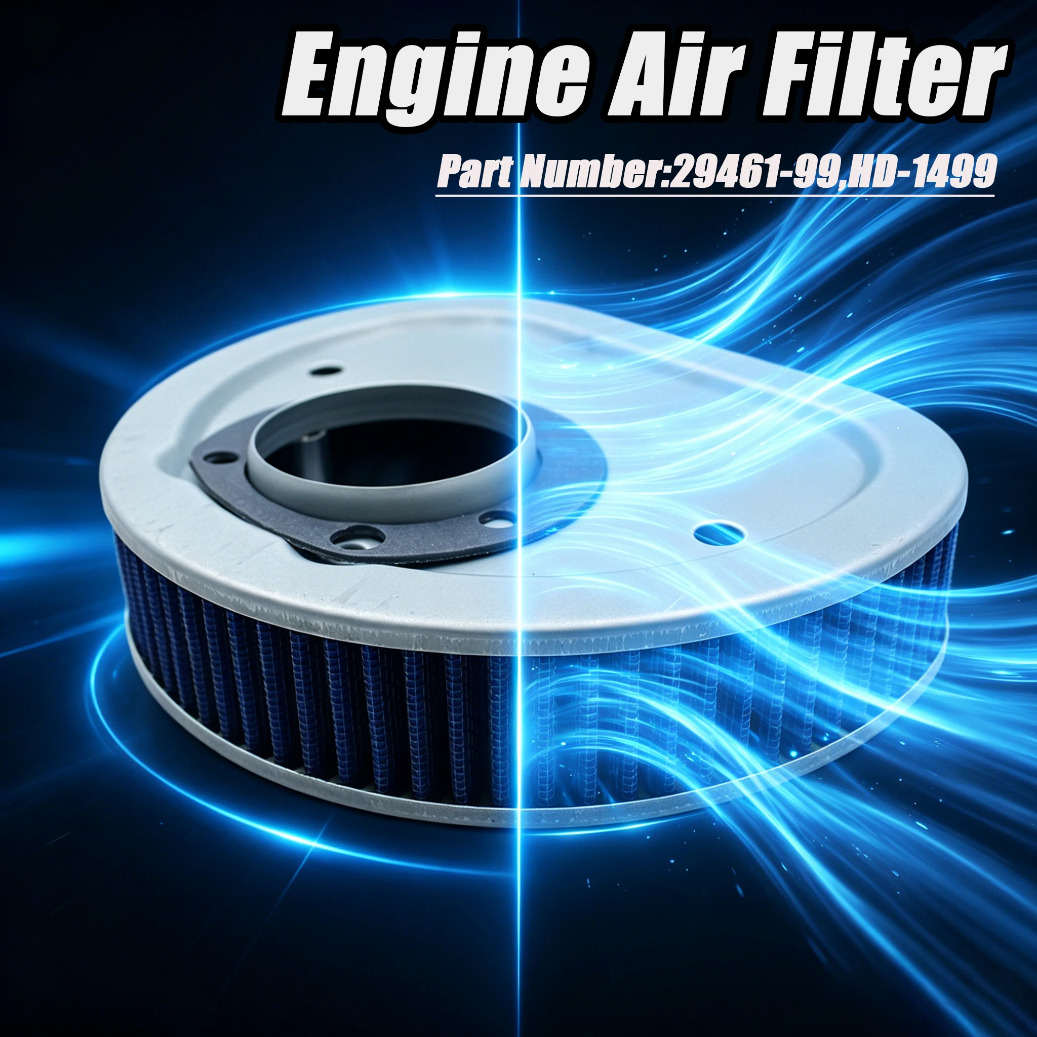 

2pcs Motorcycle Engine Air Filter For Harley Road King Softail CVO Dyna Electra Street Glide Fat Boy Custom HD1499 29461-99