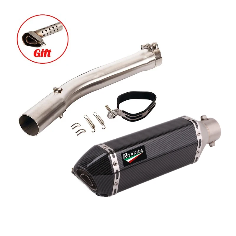 Exhaust System For Yamaha YZF-R6 R6S 1998 1999 2000 2001 2002 2003 2004 2005 Exhaust Pipe Motorcycle 51mm Mid Muffler Slip On view 5