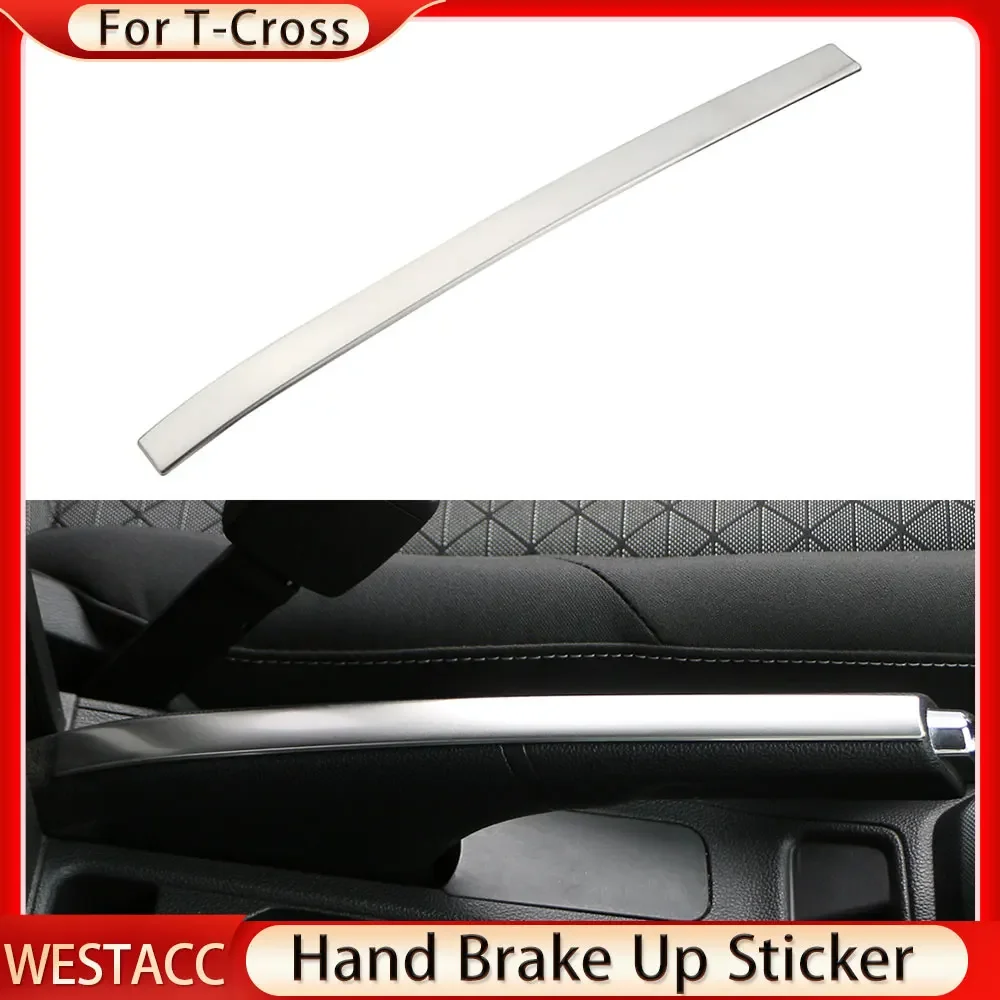 Car Handbrake Hand Brake Knob Sticker Cover Trim for Volkswagen VW T-Cross Tcross 2018 2019 2020 2021 2022 2023 Accessories