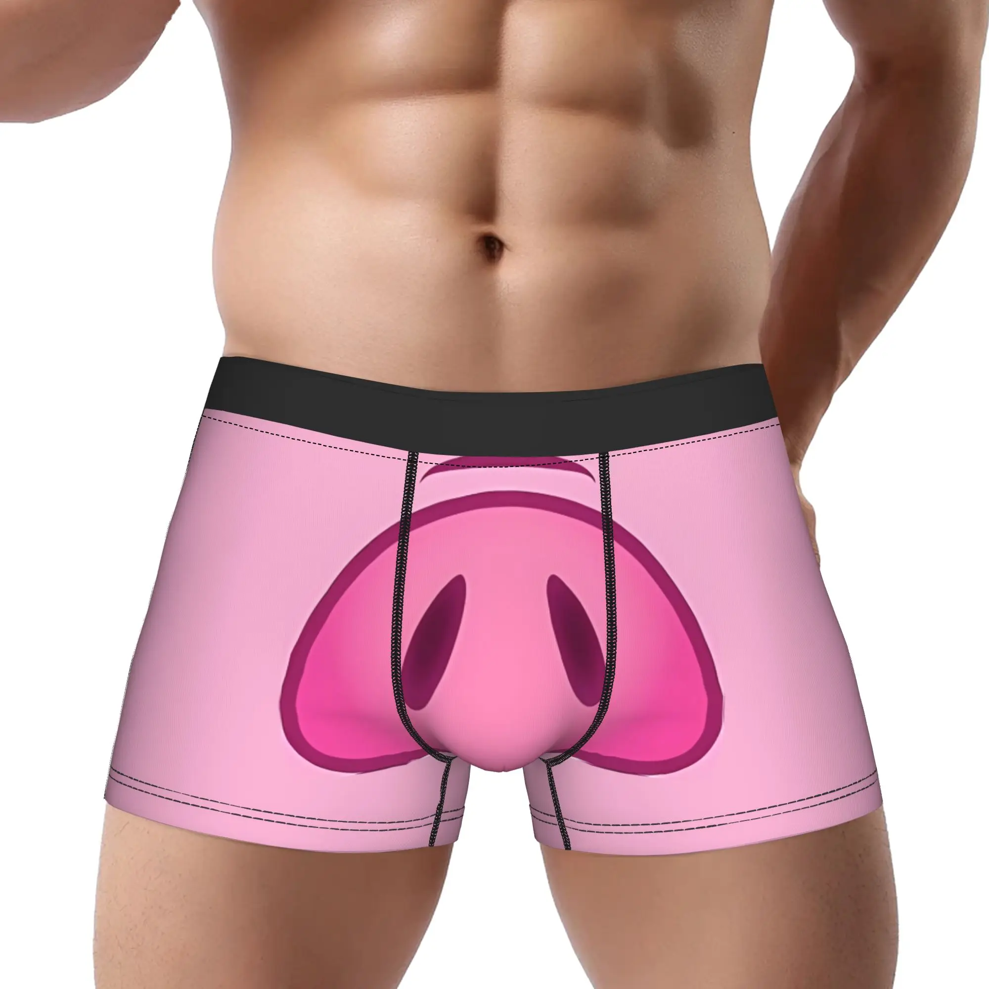 

Snout Pig Nose Underpants Homme Panties Men's Underwear Print Shorts Boxer Briefs