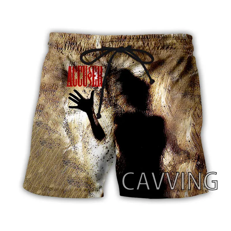 

Шорты пляжные быстросохнущие для мужчин и женщин, повседневные, для отпуска, с 3D принтом Accu§er Rock, уличная одежда, лето