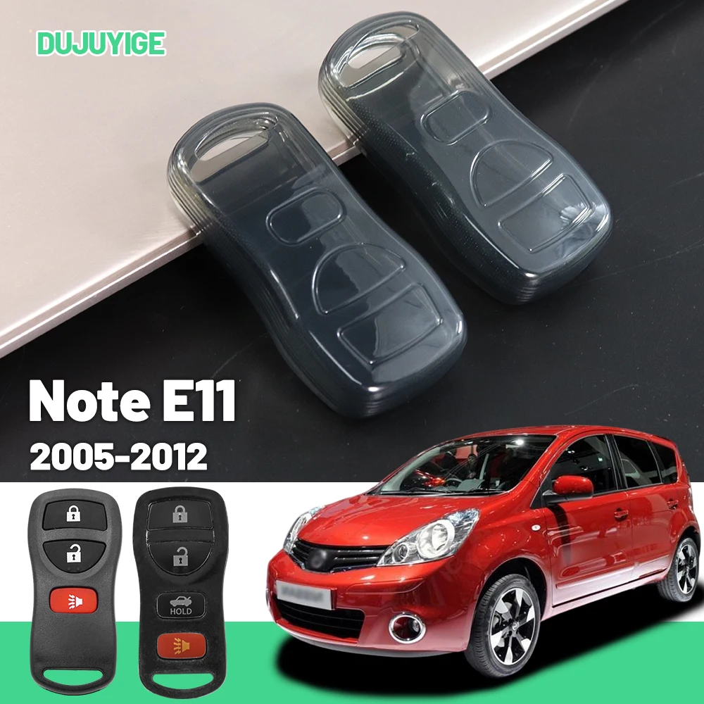

Clear TPU Car Key Case For Nissan Note E11 2005-2012 Key Fob Cover Protector Shell Auto Accessories 2006 2007 2008 2009 2010