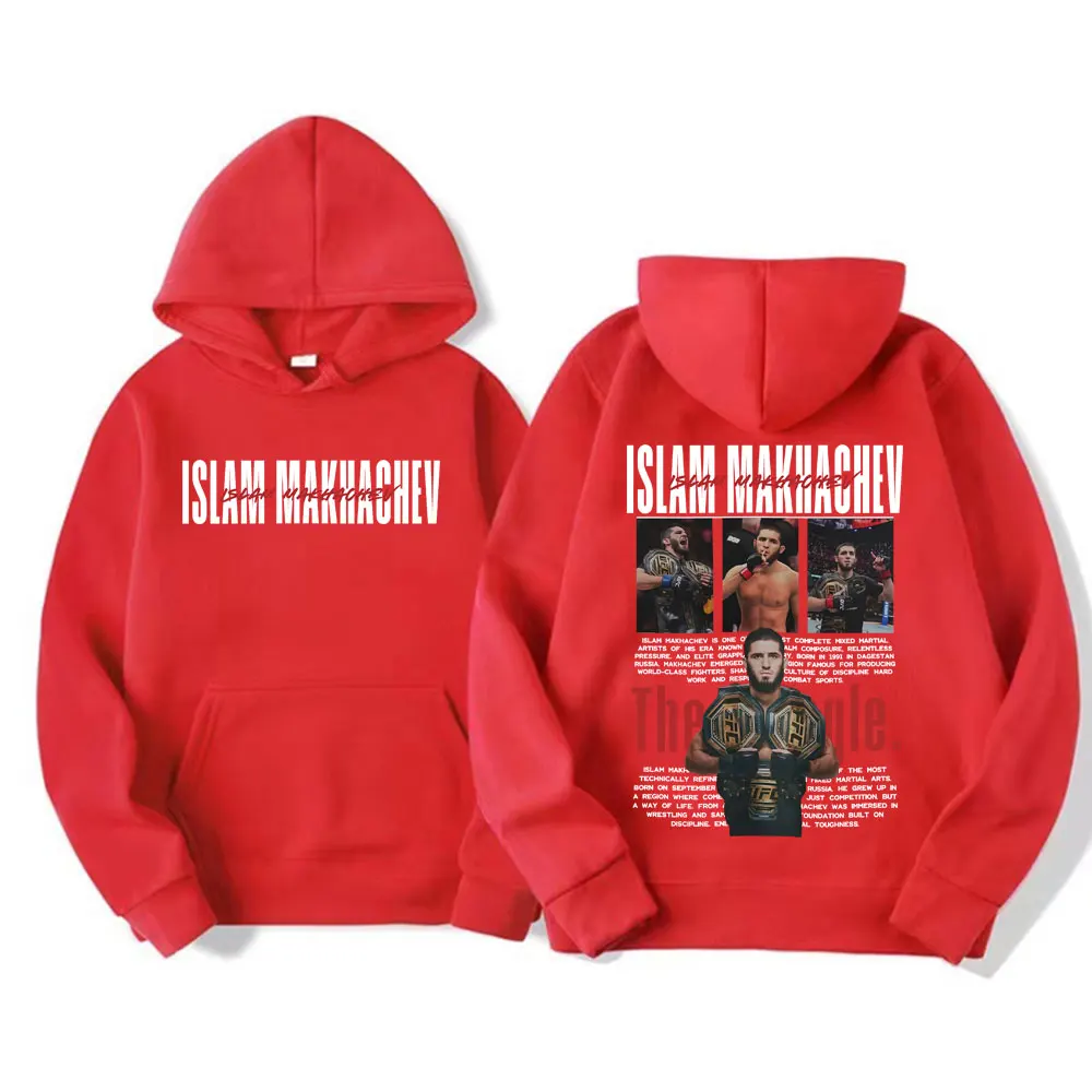 Limited Islam Makhachev Klassische Grafik-Sweatshirts für Männer und Frauen, Modische Gothic Oversized Hoodies, Lässiger Hochwertiger Fleece-Hoodie – Detail 12