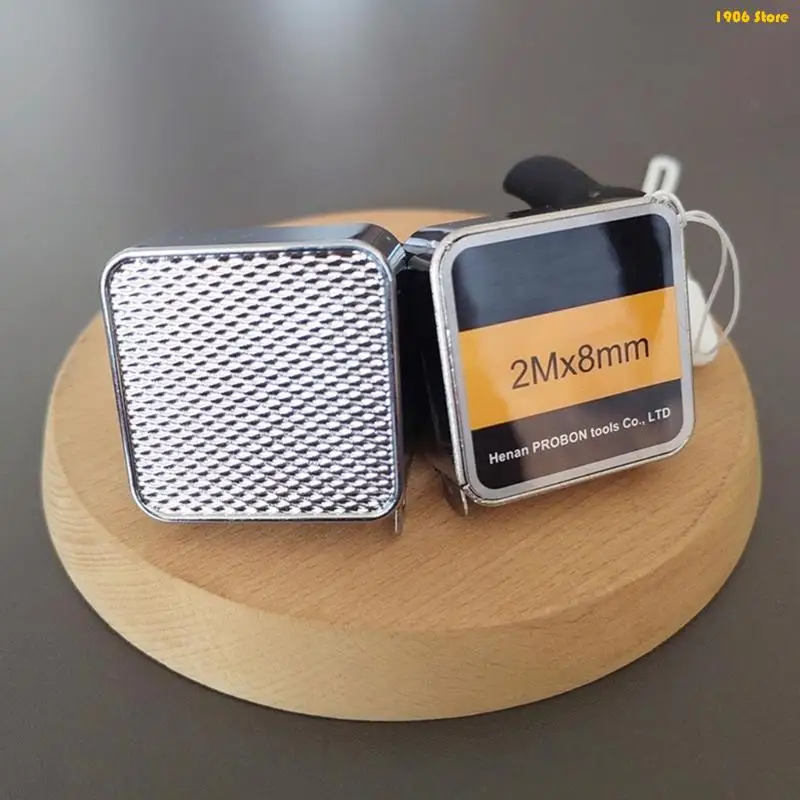 U1JB Accuracy Mini Square Tape Measure 2M With Automatic Lock Measuring Tool