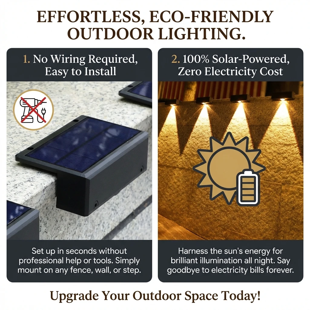 Luces Solares para Exteriores - Outdoor Lighting On Fence reseña y precio